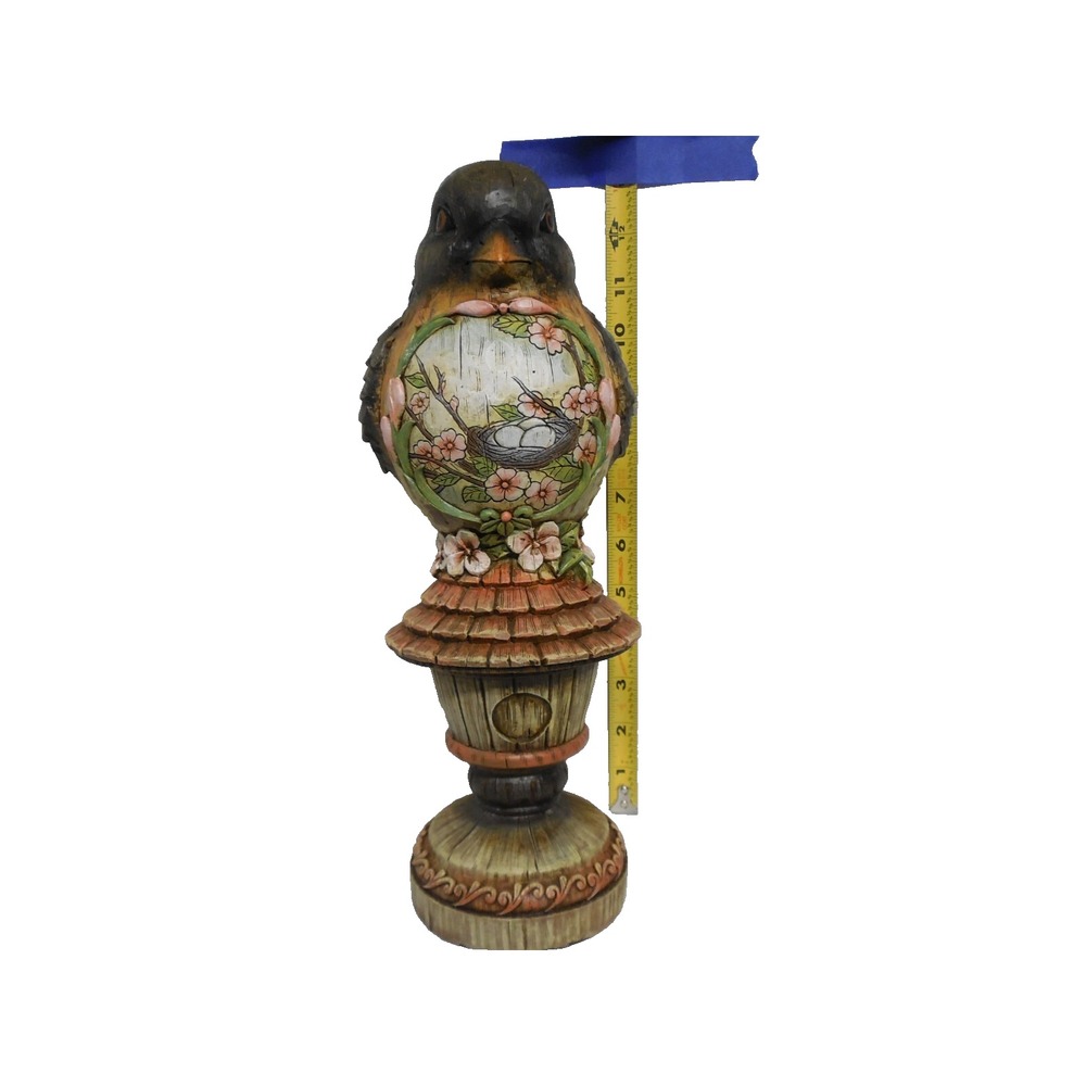 2011 Spring Shop Bird perched on Birdhouse figurine